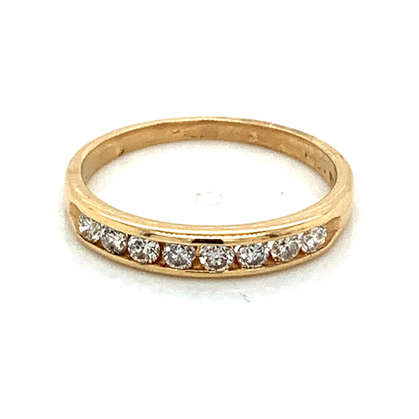 14K Yellow Gold Channel Set Diamond Ring