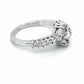 14K White Gold Diamond Square Cluster Ring