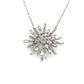 14K White Gold Diamond Snowflake Necklace