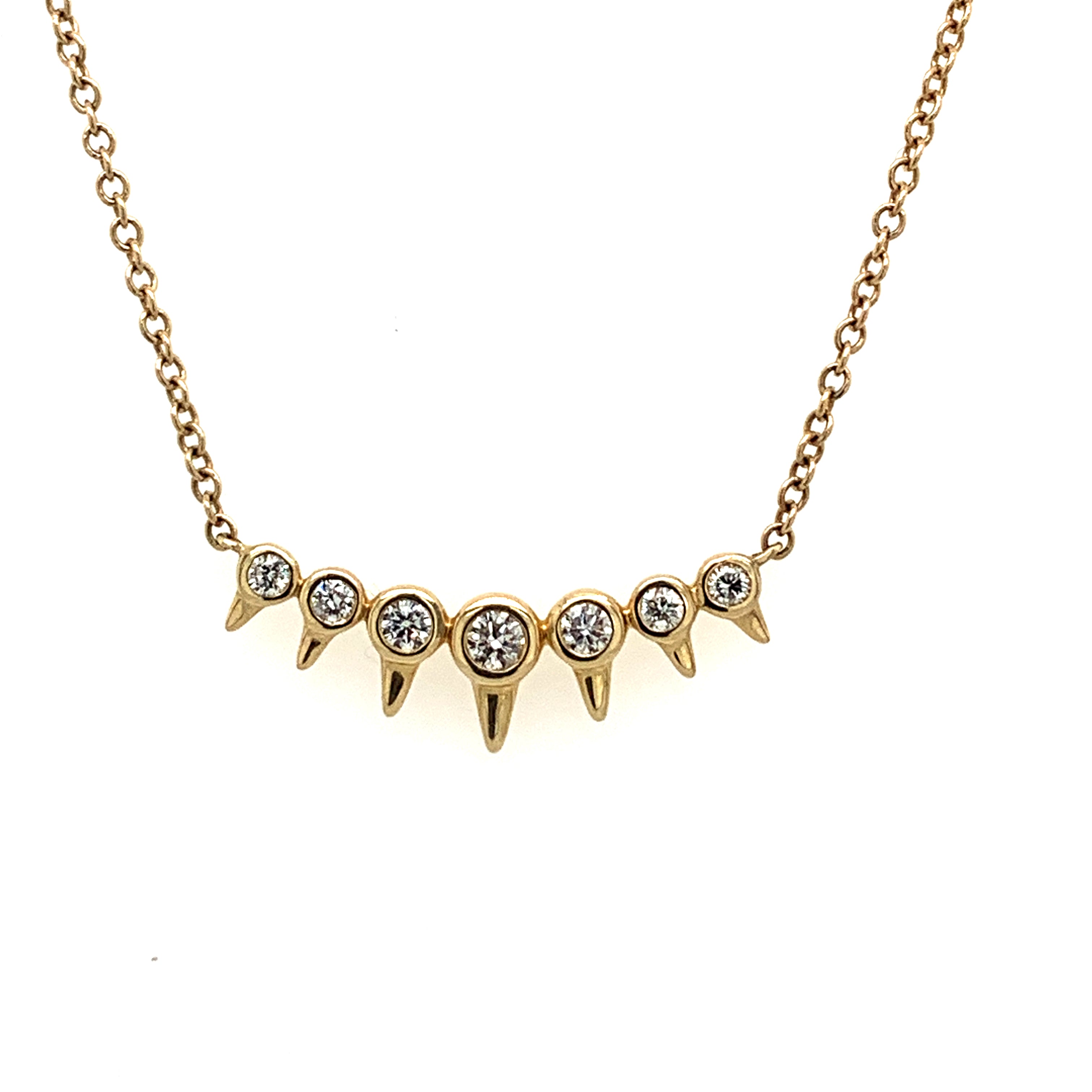 14K Yellow Gold Diamond Necklace