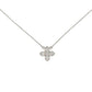 18K White Gold Diamond Flower Necklace