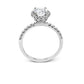 18K White Gold Oval Diamond Halo Engagement Ring by Simon G. Jewelry