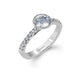 18K White Gold Diamond Engagement Ring with Milgrain Bezel by Simon G. Jewelry