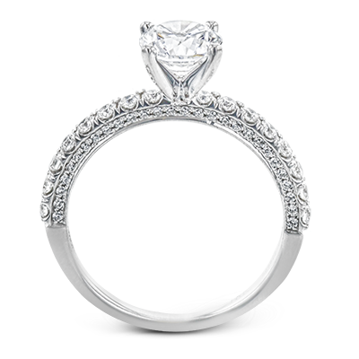 Simon G 18K White Gold Diamond Engagement Ring