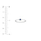 14K White Gold Round Sapphire Bezel Stack Ring