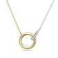 14K Yellow & White Gold Interlocking Circle Necklace