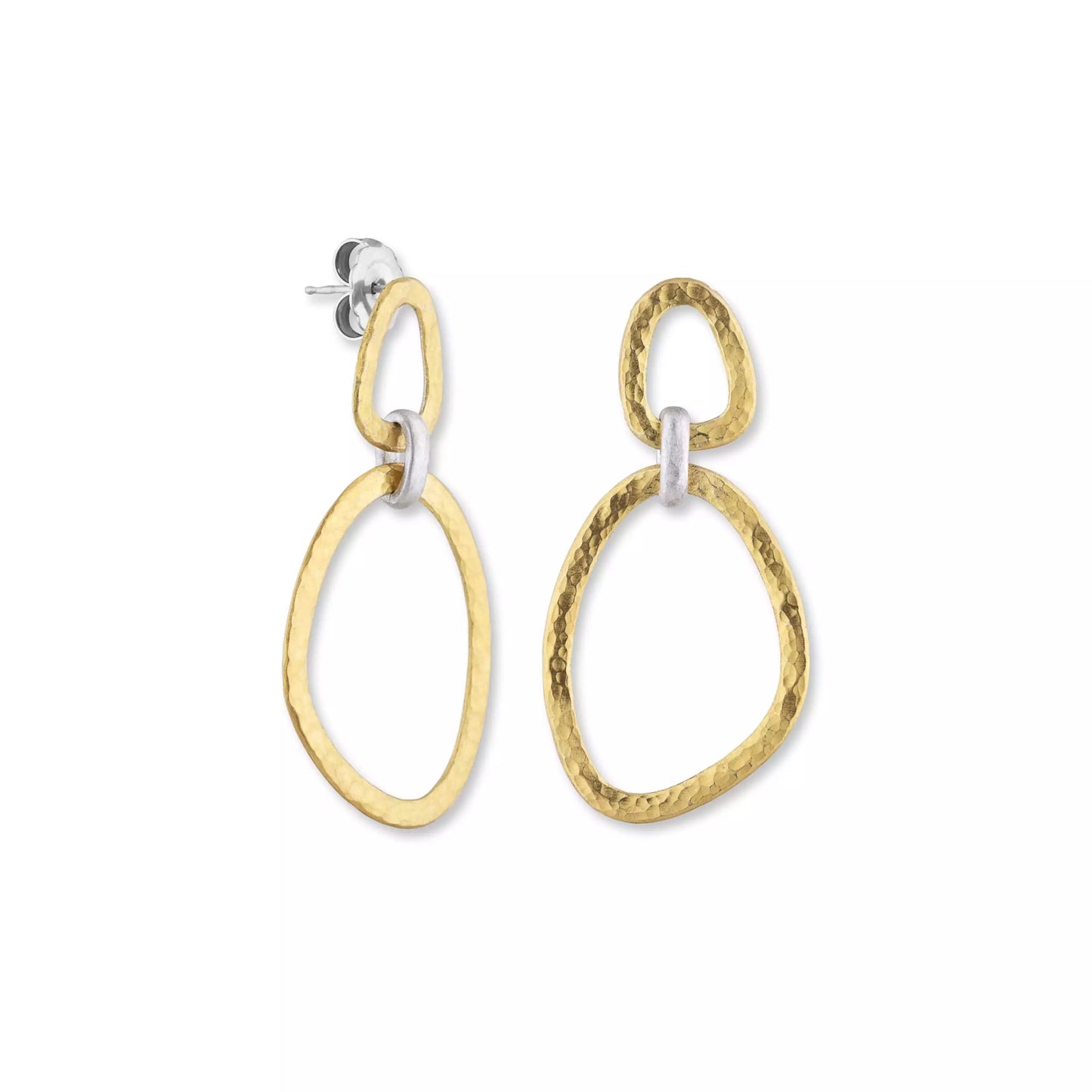 Lika Behar 24K Gold & Sterling Silver "Reflections" Drop Earrings