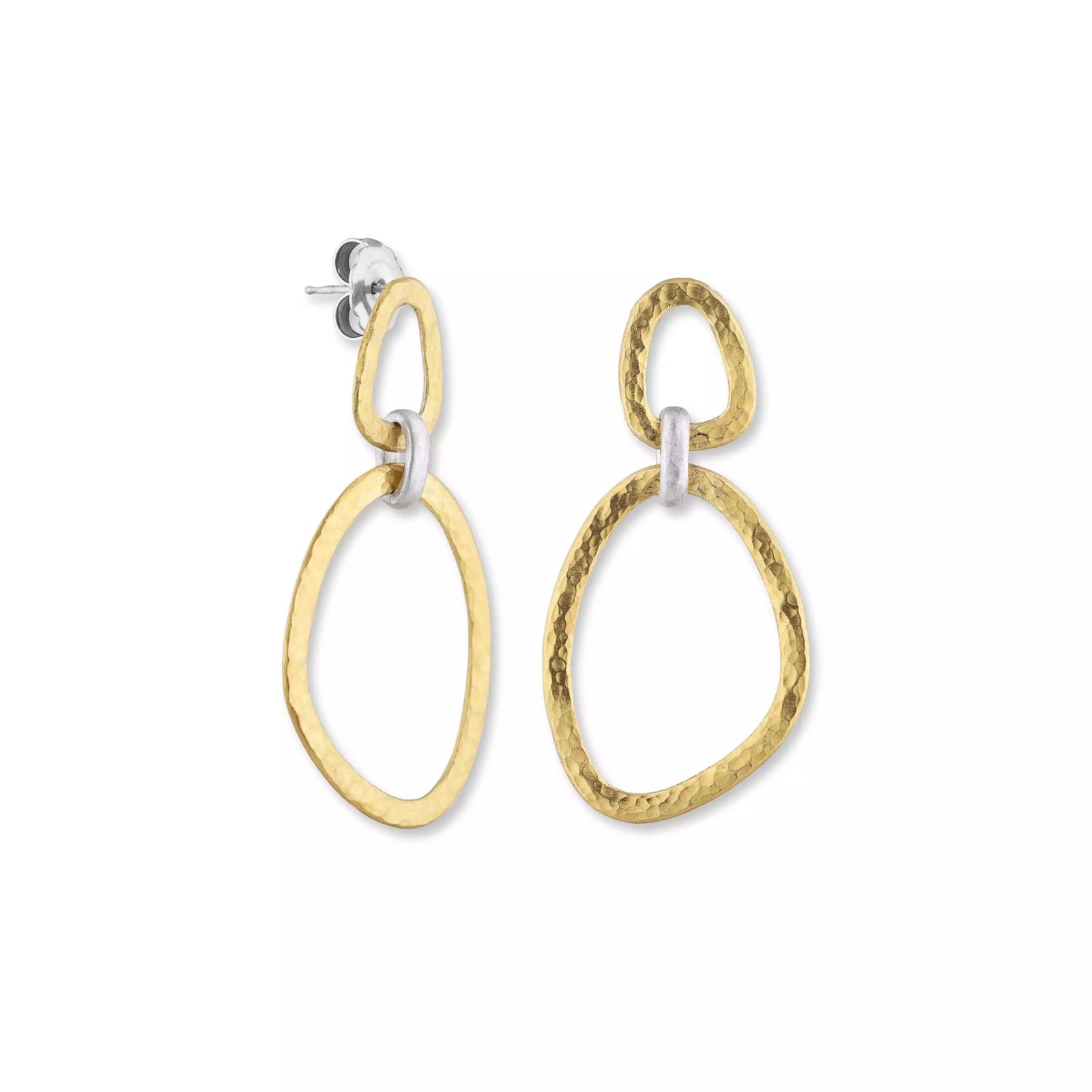 Lika Behar 24K Gold & Sterling Silver "Reflections" Drop Earrings