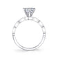 Sylvie 14K White Gold "Chanelle" Vintage Inspired Diamond Engagement