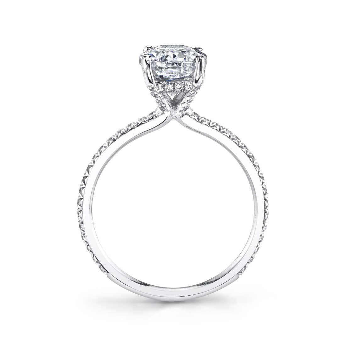 Sylvie 14K White Gold Oval Hidden Halo "Maryam" Engagement Ring