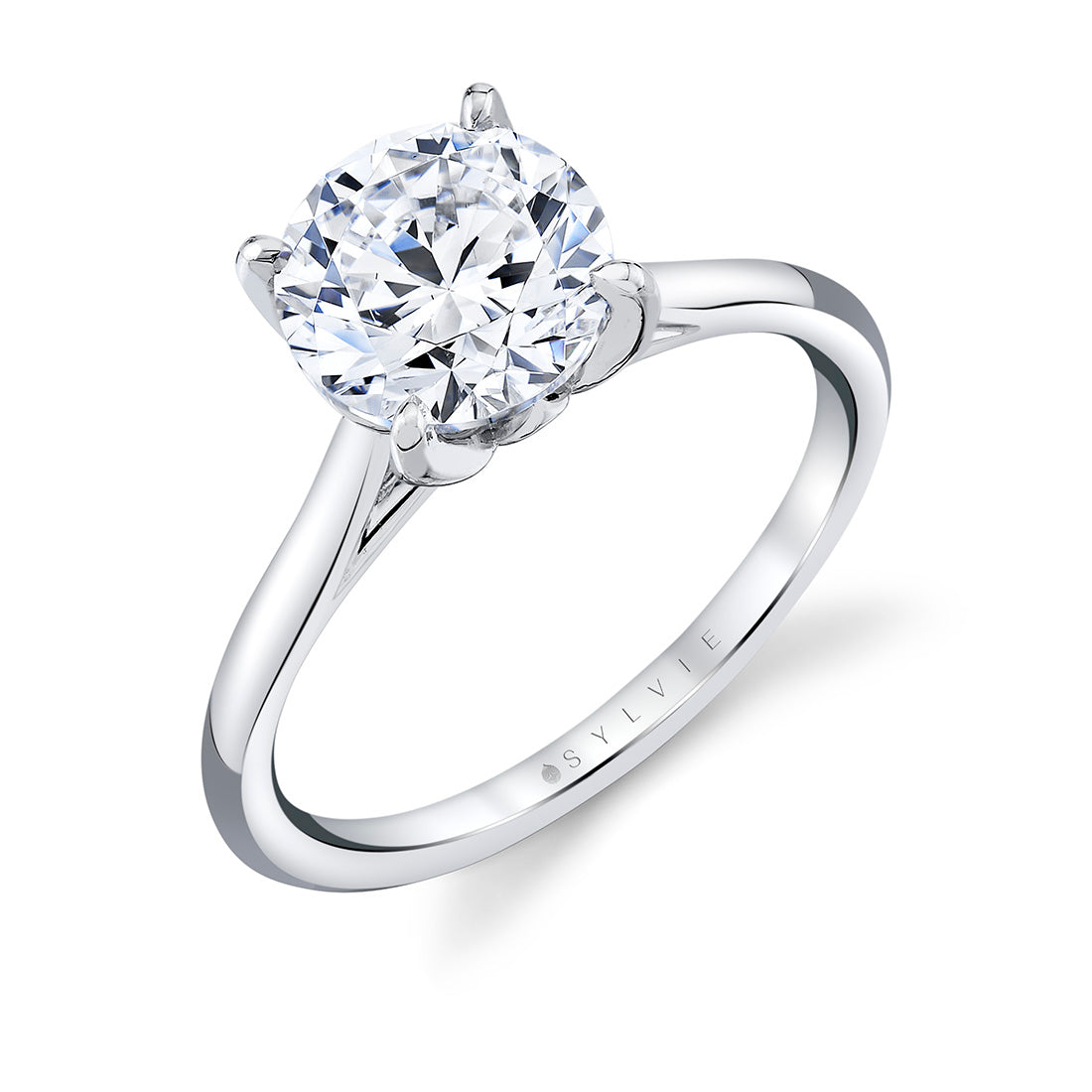 Sylvie 14K White Gold "Billie" Solitaire Engagement Ring