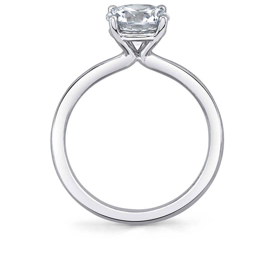 Sylvie 14K White Gold Solitaire "Blake" Engagement Ring