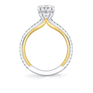 Sylvie 14K Yellow & White Gold "Audrey" Round Engagement Ring