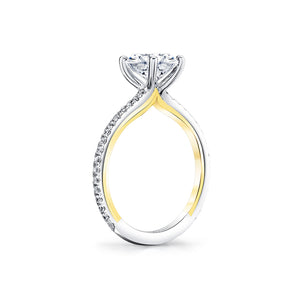 Sylvie 14K Yellow & White Gold "Audrey" Round Engagement Ring