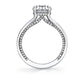 Sylvie 14K White Gold "Tilda" Engagement Ring with Pave Set Profile