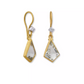 Lika Behar 24K Gold "Deco" Faceted Prasiolite Drop Earrings