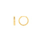 14K Yellow Gold Square Huggie Hoop Earrings