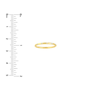 14K Yellow Gold Thin Stackable Diamond Ring