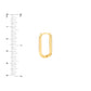 14K Yellow Gold Oblong Polished Hoop Earrings