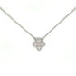 18K White Gold Diamond Flower Necklace