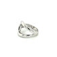 18K White Gold Pave Diamond Knot Ring