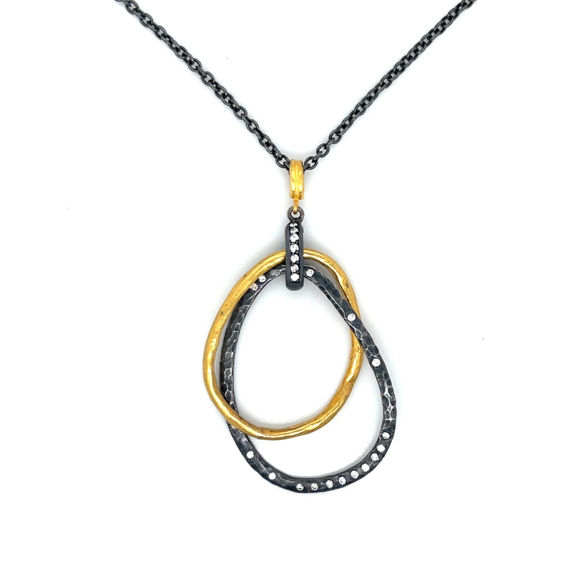 Lika Behar 24K Gold & Oxidized Sterling Silver "Kelly" Necklace