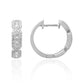 14K White Gold Small Diamond Huggie Earrings