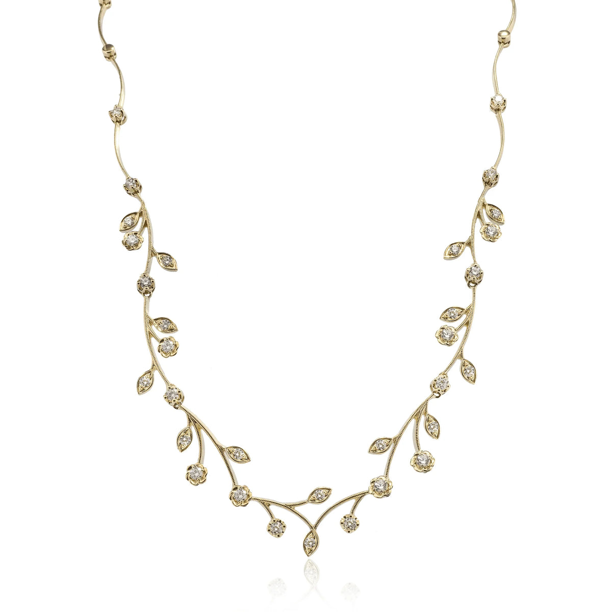Simon G. Magnificent Garden Necklace in 14k Yellow Gold with Diamonds