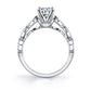 Sylvie 14K White Gold "Jullienne" Diamond Vintage Engagement Ring
