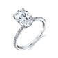 Sylvie 14K White Gold "Adorlee" Diamond Engagement Ring - S1093