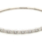 14K White Gold Diamond Bangle Bracelet