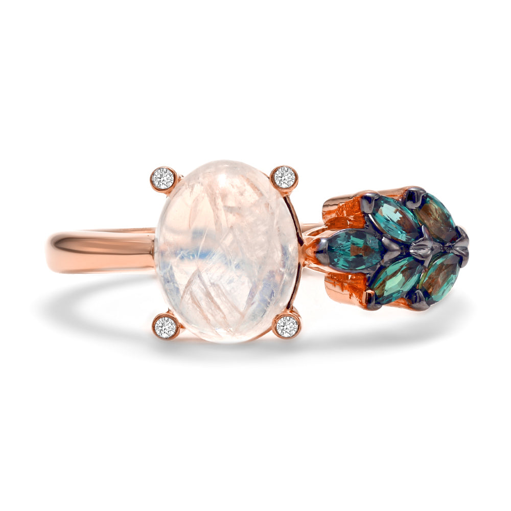 Mark Henry 18K Rose Gold Moonstone & Alexandrite Ring