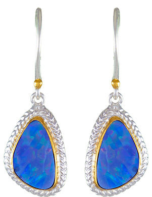 Michou Sterling Silver & 22K Gold Vermeil Opal Earrings