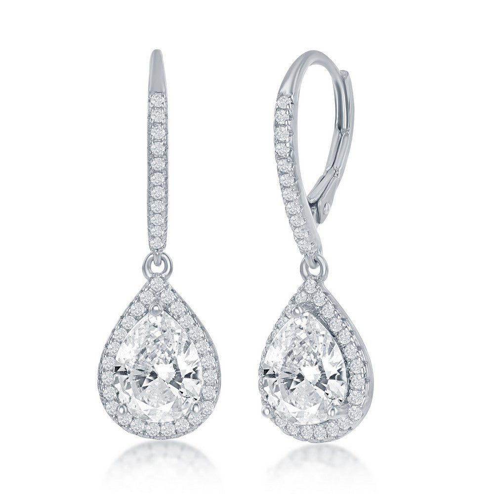 5 ct - Sofia Pear Drop Earrings - Two Pearls Shop