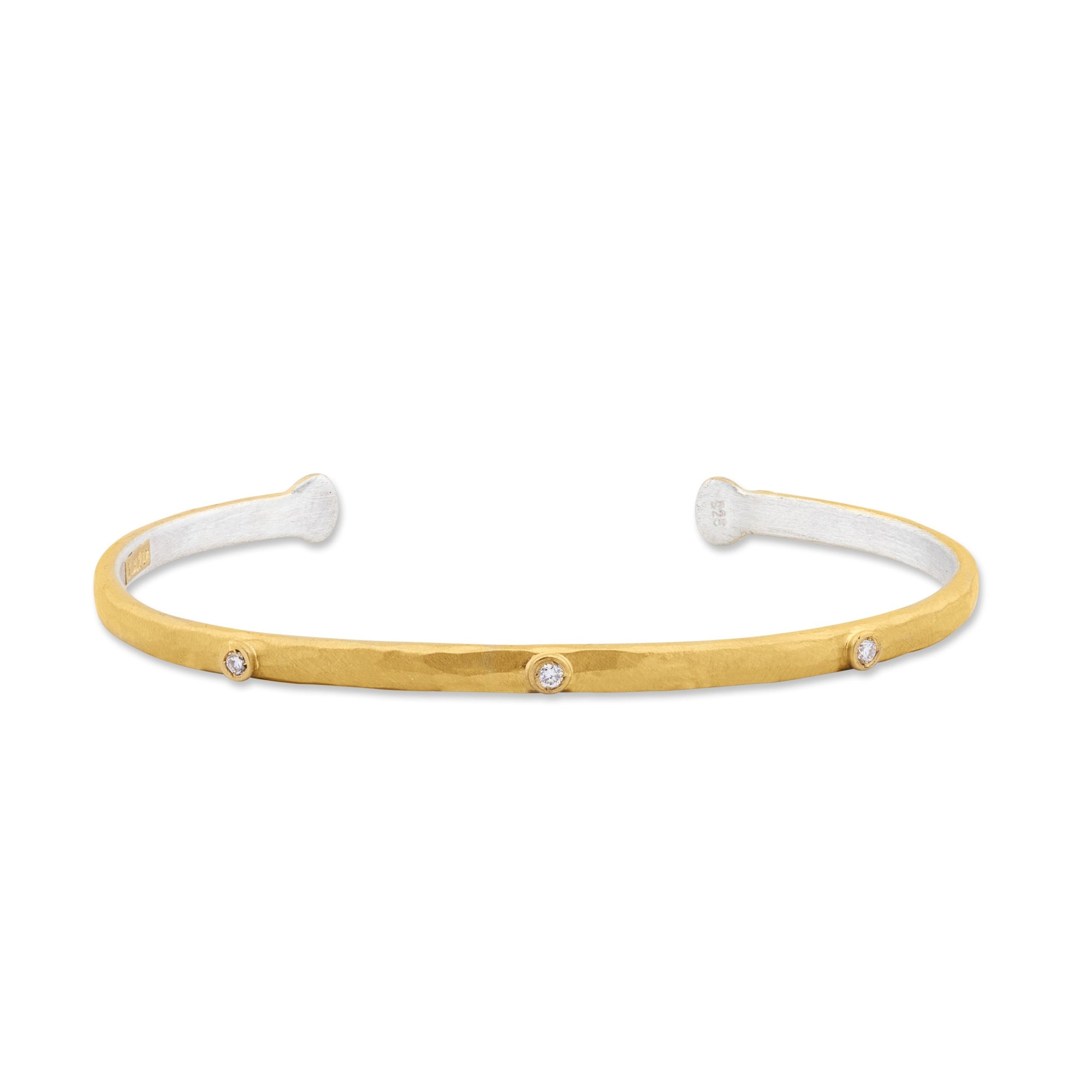 Lika Behar 24K Fusion Gold & Sterling Silver Diamond Cuff “Baby Stockholm” Bracelet