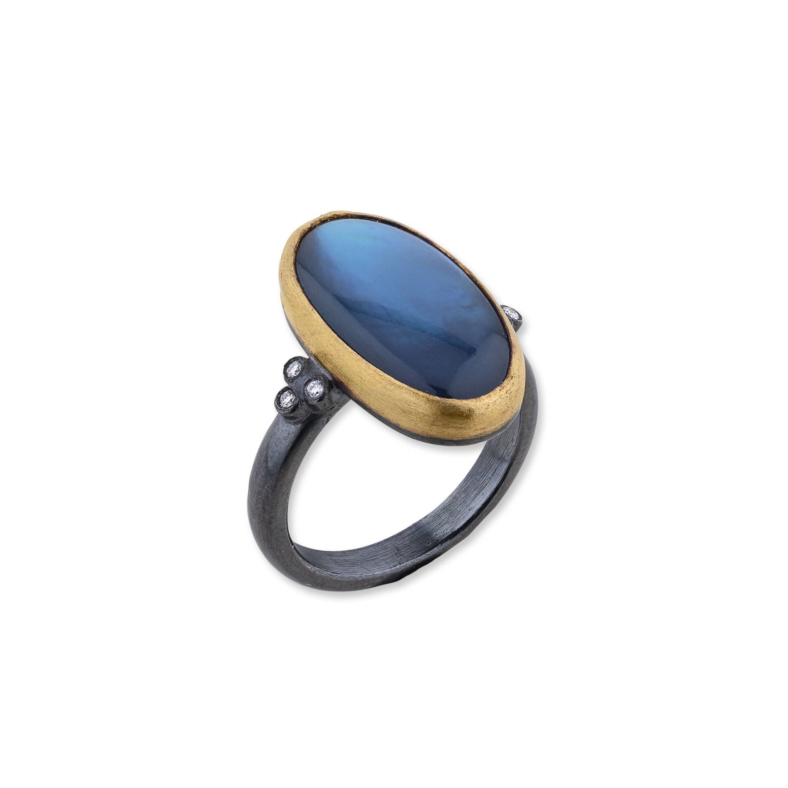 Lika Behar 24K Gold & Oxidized Sterling Silver "Mare Nostrum" Ring