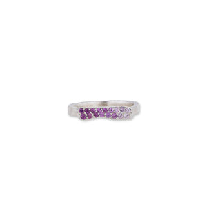 Lika Behar Sterling Silver “Stockton” Pink Sapphire Stackable Ring