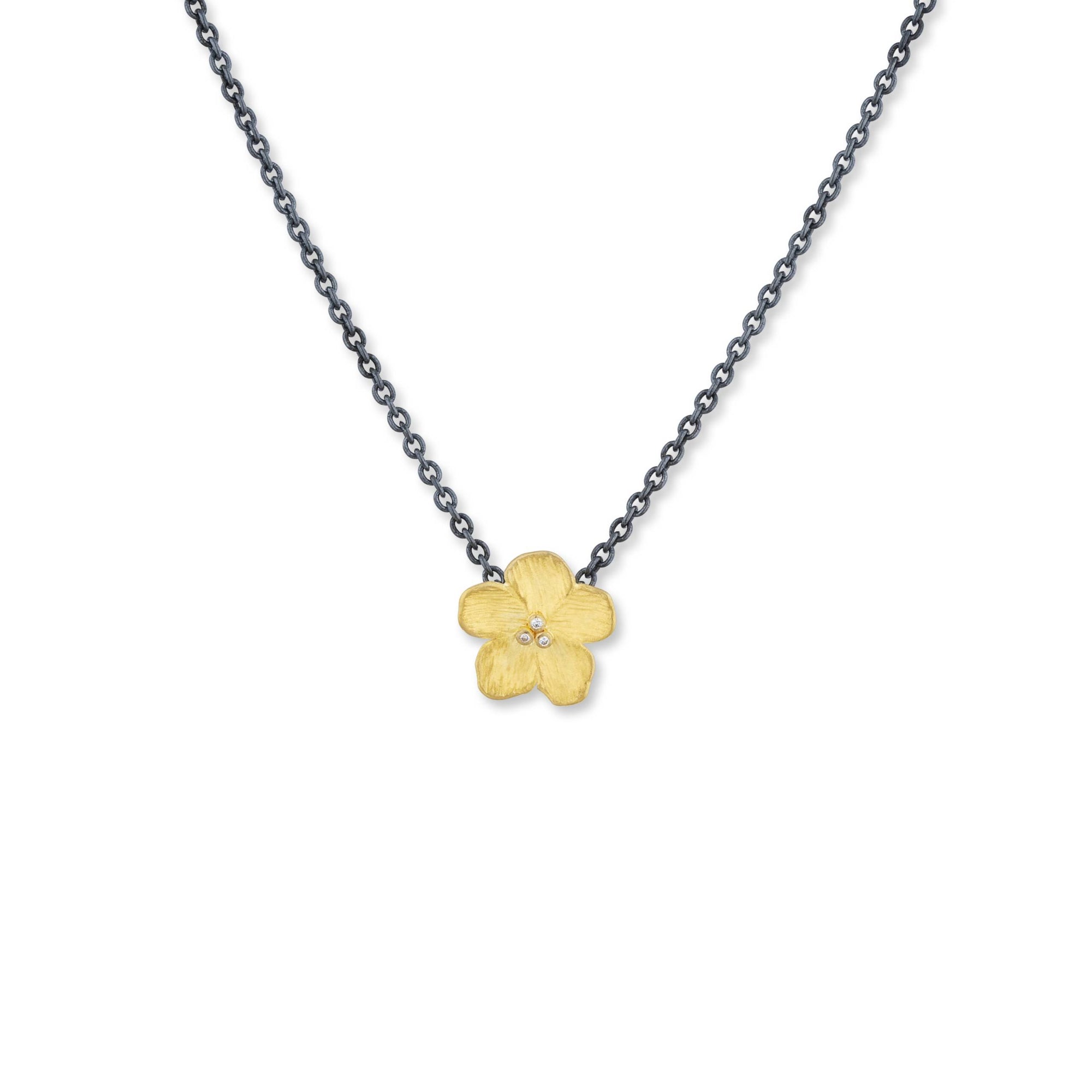 Lika Behar 22K Gold "Buttercup" Necklace with Diamond Accent