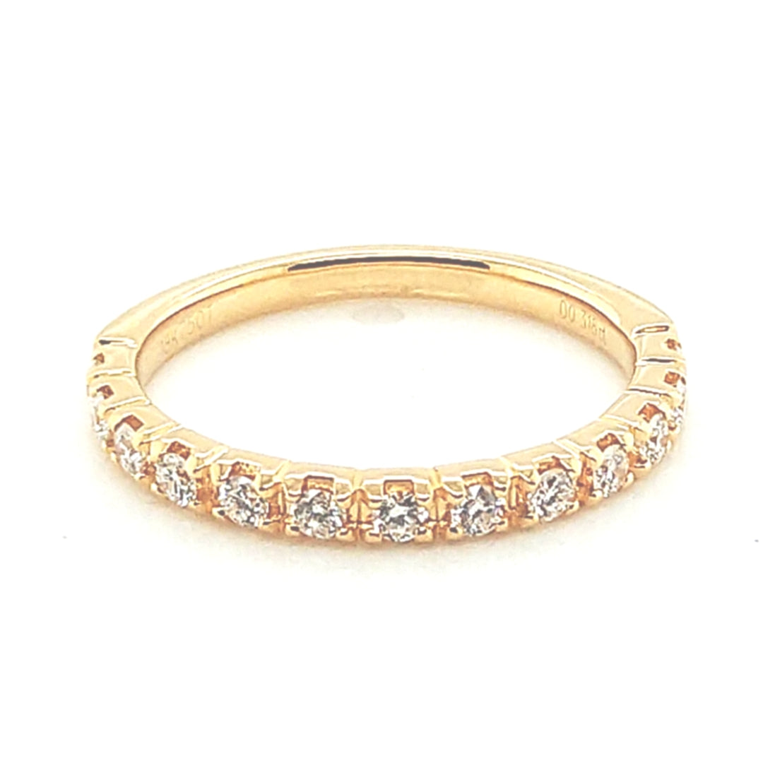 18K Yellow Gold Diamond Wedding Band