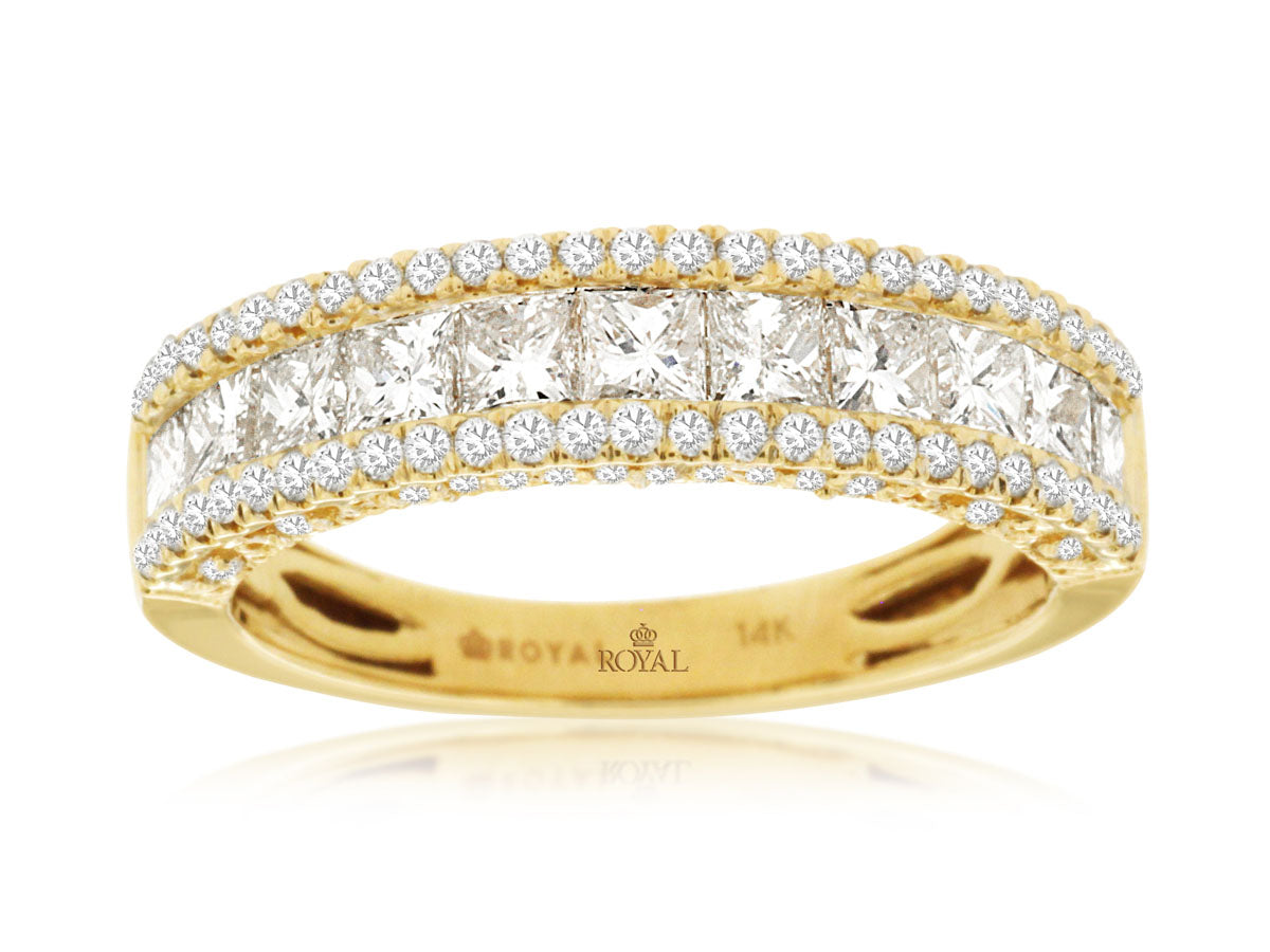 14K Yellow Gold Channel Set Diamond Ring