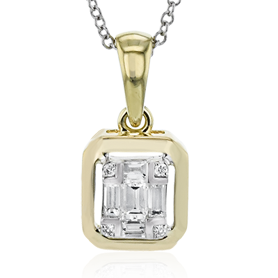Simon G. 18K Yellow & White Gold Diamond Mosaic Necklace
