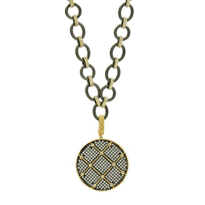 Freida Rothman "Signature Double Sided Pendant Chain Link Necklace"