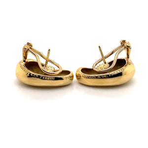 18K Yellow Gold Tiffany & Co. Large Bean Earrings by Elsa Peretti