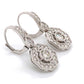 14K White Gold Vintage Inspired Diamond Dropped Earring