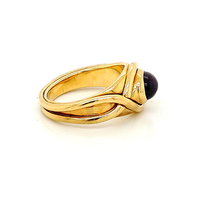 Tiffany & Co. 18K Yellow Gold Amethyst Cabochon Ring