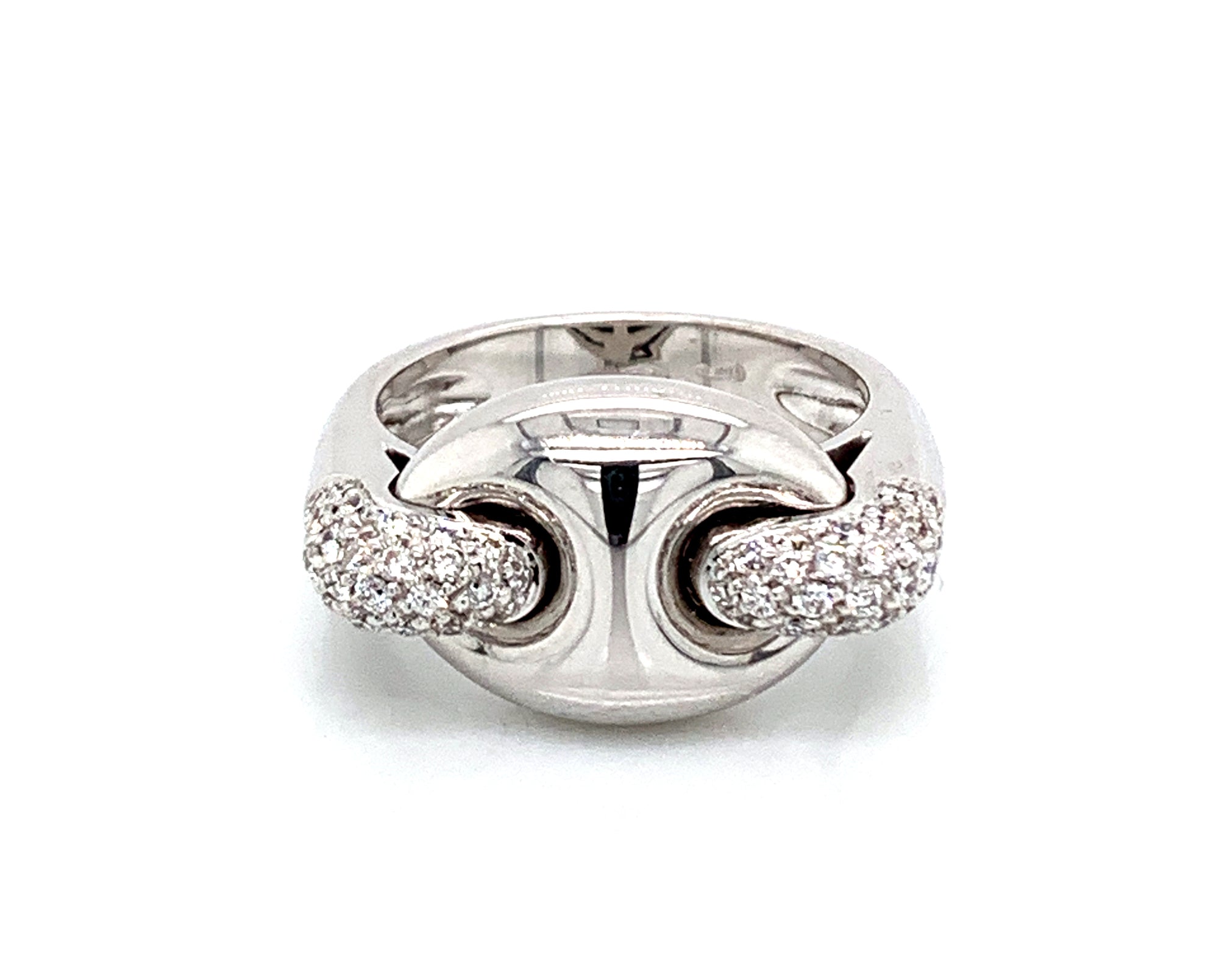 18K White Gold Gucci Link Ring