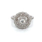 14K White Gold Diamond Vintage Style Ring