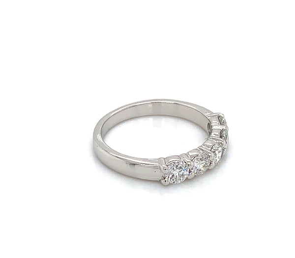 14KT White Gold Five Stone Ring 0.77 CT. T.W. - Spence Diamonds