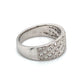 14K White Gold Multi-Row Diamond & Milgrain Accent Ring