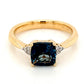14K Yellow Gold London Topaz & Diamonds Accent